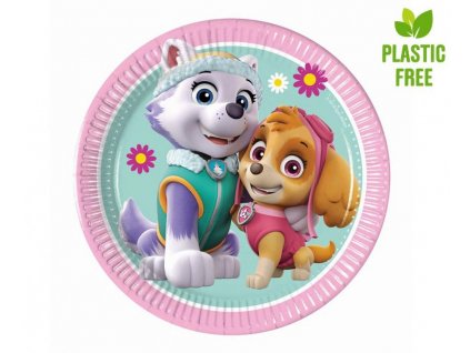 Papírové talířky Paw Patrol Skye & Everest,  20cm, 8ks