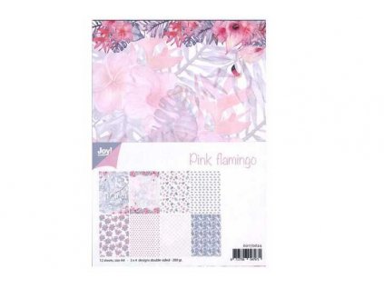 Sada papírů A4, Pink flamingo, 12 ks
