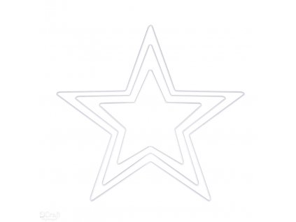 Kovové hvězdy bílé 3ks