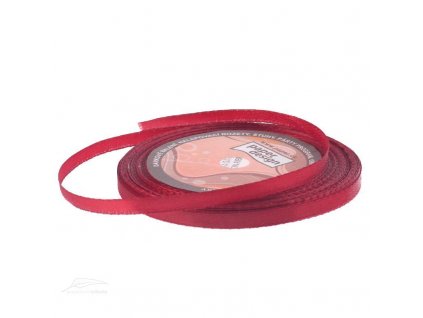Stuha saténová 6mm/32m bordó (burgundy)