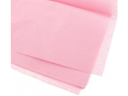 Hedvábný balicí papír - tenký, růžový 65x50cm 10ks