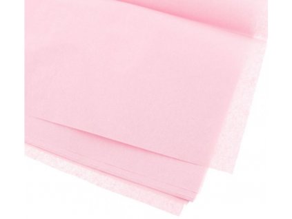 Hedvábný balicí papír - tenký, světle růžový 65x50