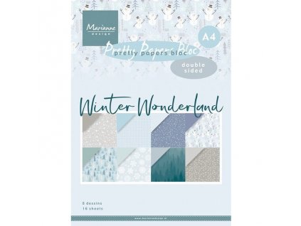 Sada oboustranných papírů A4 Winter Wonderland (16ks)