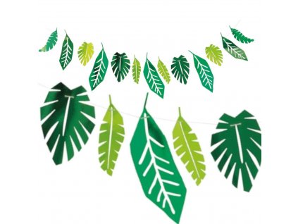 Fóliová girlanda Safari Leaves, 213 cm