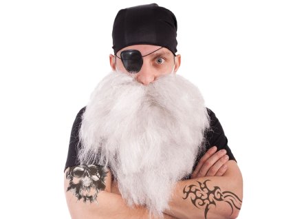 Vousy pirátské se šátkem a klapkou