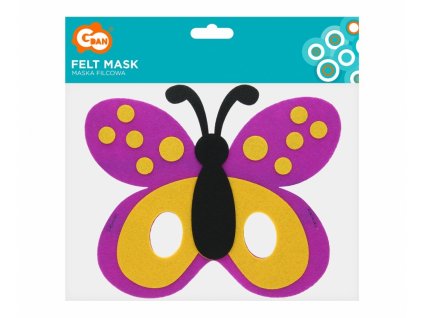 Maska motýl fleece 18x15.5 cm