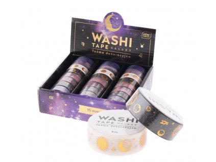 Samolepící páska Washi Galaxy 15mmx5m