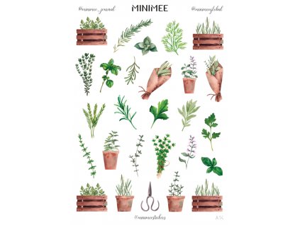 182801 papirove samolepky v arsiku a5 bylinky