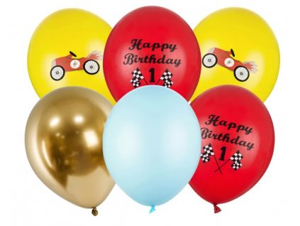 Balloons 30cm, Narozeninová formule 6ks