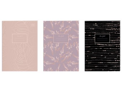 Sešit A4 čtvereček Metallic Rose Gold 60l/70g