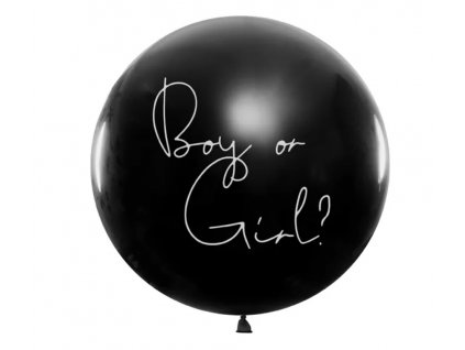 Balónek "Boy or Girl" s růžovými konfetami, 1 m