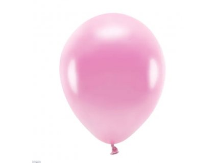 Eko balónky metalické růžové 10ks