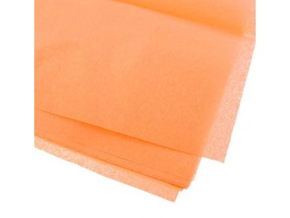 Balící papír hedvábný tenký lososový 65x50cm 10ks