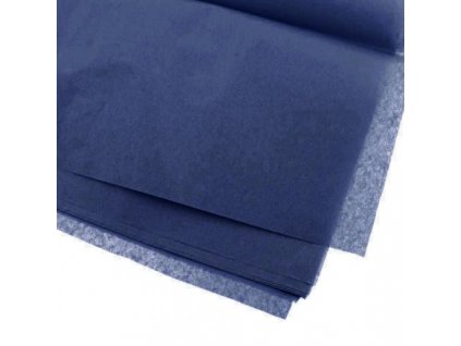 Hedvábný balicí papír - tenký, tm.modrý 65x50cm 10ks