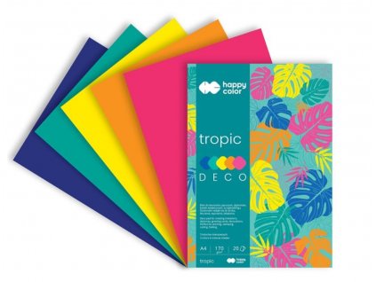 Barevný papír A4 170g 20l TROPIC