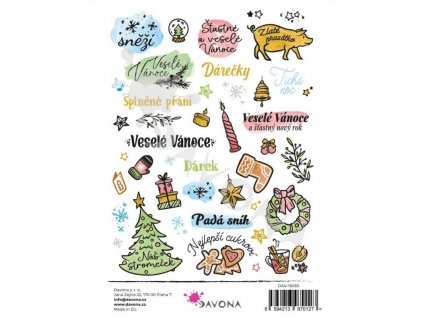 Samolepky A5 barevné - Vánoce 1