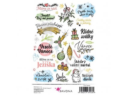 Samolepky A5 barevné - Vánoce 2