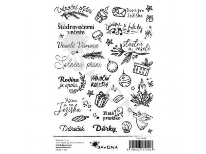 Samolepky A5 jednobarevné - Vánoce 4