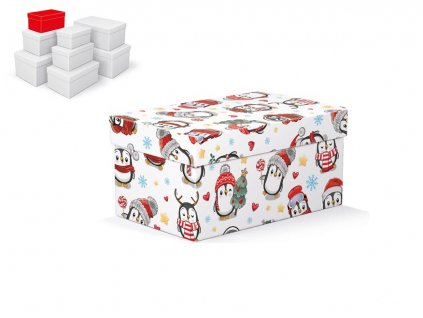 Krabice dárková vánoční B-V009-B 18x11x9cm