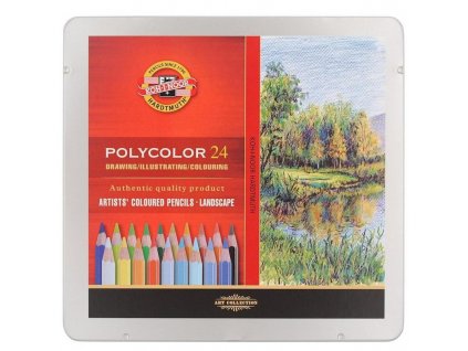 umelecke pastelky polycolor 3824 koh i noor edice krajina 24 ks