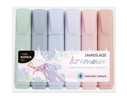Zvýrazňovače Kidea Cream 6 barev