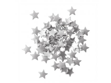 Korálky hvězdičky1,5cm 60ks stříbrné