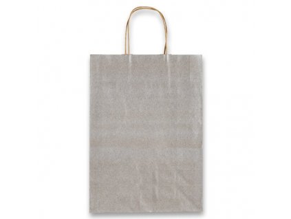Papírová taška SADOCH Allegra stříbrná XS  16x21x18 cm