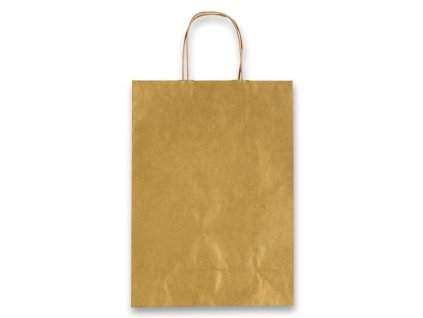 Papírová taška SADOCH Allegra zlatá S 22x27x10cm