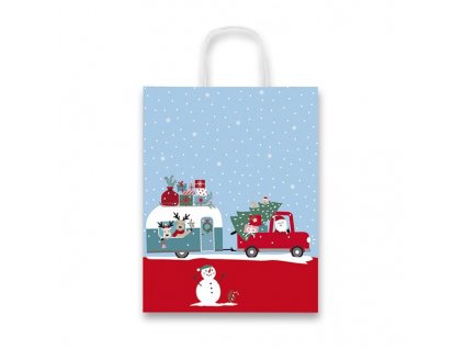 Vánoční papírová taška SADOCH Christmas Caravan S