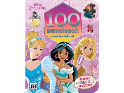 0006323 100 samolepek s omalovankami disney princezny