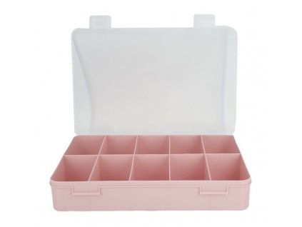 Plastový box, organizér růžový 18x26,5x5cm