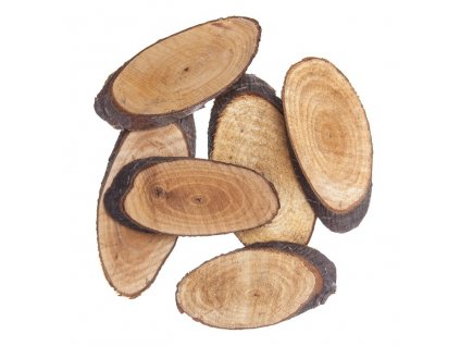 Dřevěné plátky oválky 5-8cm, 6ks