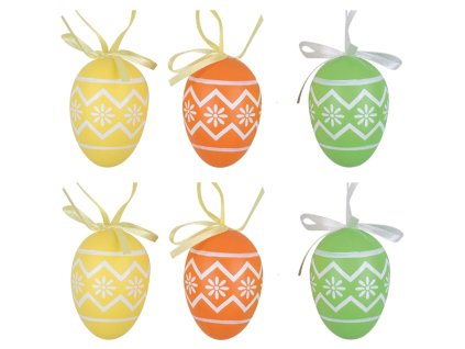 Vajíčka na zavěšení 6 cm, 6 ks v sáčku