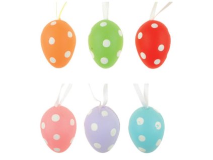 Vajíčka plastová na zavěšení 4cm v sáčku 6ks
