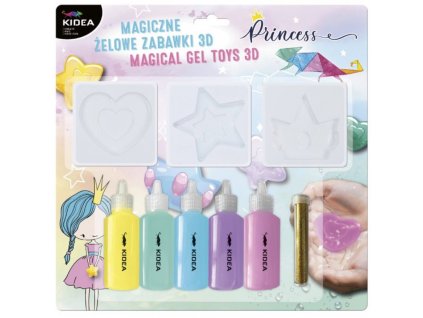 Sada Magický gel 3D Princezna 5barev+třpytky