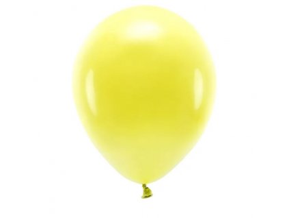 Eko balónky pastelové, žluté 10ks 26cm