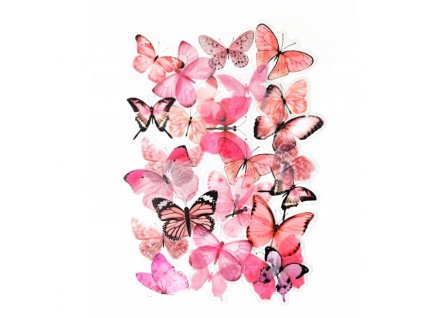 Samolepky průhledné - Motýli, 40ks