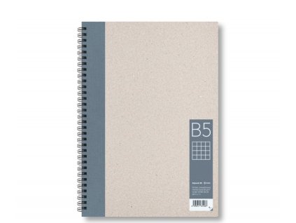 Zápisník B5, čtverec, šedý, 50 listů