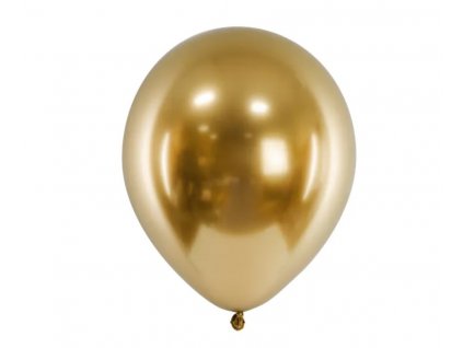 Lesklé metalické balónky zlaté 10ks