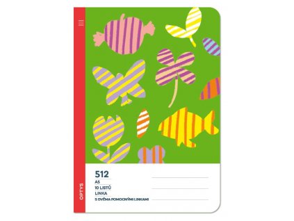 skolni sesit 512 bezdrevy s dvema pomocnymi linkami 15 mm priroda1