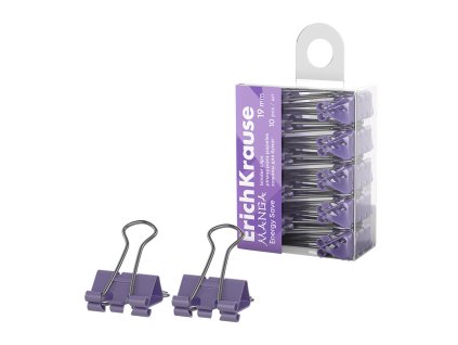 Klip kancelářský 19 mm ErichKrause Manga 10ks Lilac