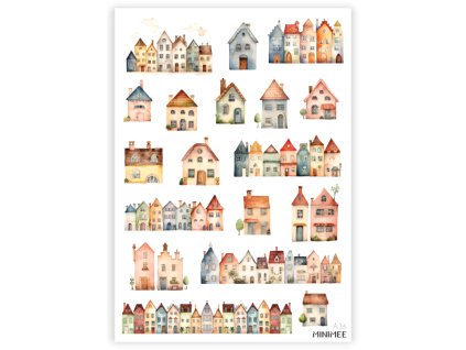 211808 dekorativni samolepky domecky