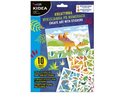 Samolepky podle čísel dinosauři, kreativní set