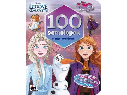 0008142 100 samolepek s omalovankami ledove kralovstvi
