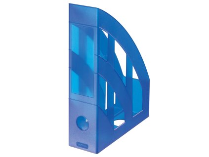 218365 stojan na spisy transparentni modry