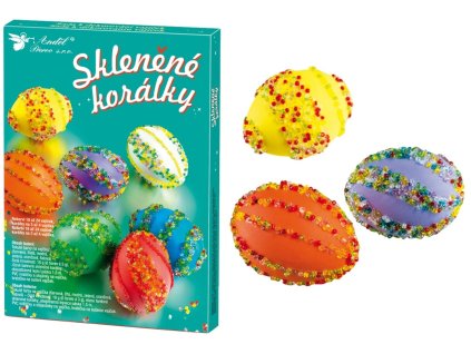 Sada k dekorování vyfouknutých vajíček - skleněné korálky