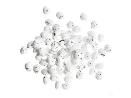 Vajíčka polystyrenová bílá skvrnitá 1,8cm, 80ks