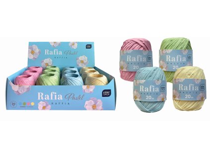Raffia sňůrka Pastel 20m