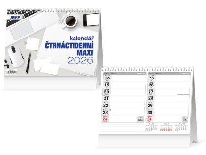 226342 kalendar 2026 stolni ctrnactidenni maxi