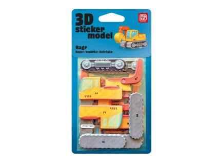 236073 3d sticker model stavebni stroje bagr make